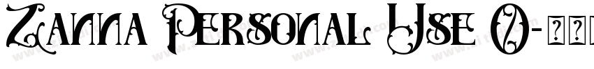 Zanna Personal Use O字体转换